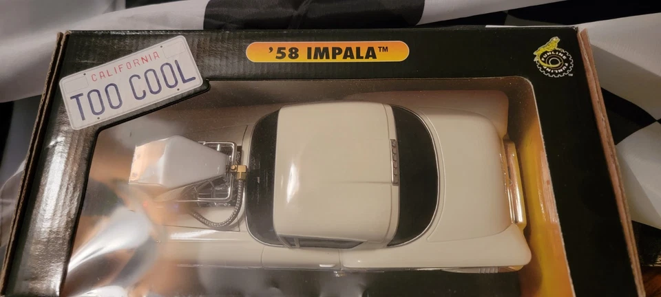 MÁQUINAS MUSCULARES 1/18 BLANCO SOPLADO 1958 CHEVY IMPALA HOT ROD NUEVO EN CAJA Foto 4 de 4