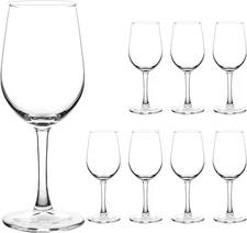 Wine Glasses (Set of 8, 11.5 Oz), All-Purpose Red or White Wine Glass with Stem,