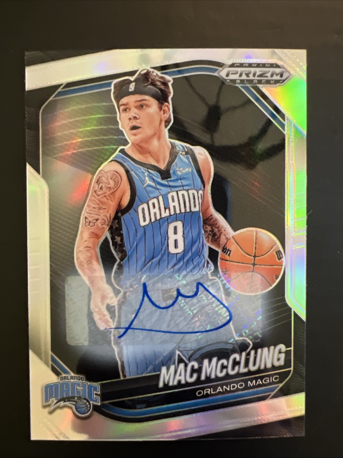 2024-25 Panini Prizm Black - Signatures Mac McClung, Mac McClung #134 Silver