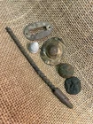 Dug Civil War Cavalry Relic Grouping Cleaning Jag Rosette From Acworth Georgia