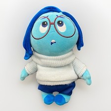 Disney Store Inside Out Sadness Plush 11  Pixar Blue Stuffed Character Authentic