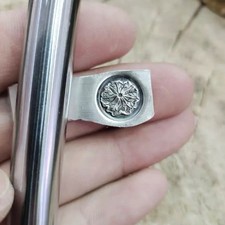 3D Lotus Leaf Logo Gold Jewelry Stamping Punch Steel Metal Marking Tool DIY