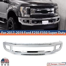 Chrome Front Bumper Face Bar For 2017 2018 2019 Ford F250 F350 Super Duty Wfog