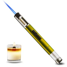 HONEST Torch Lighters Butane Lighters Refillable Single Jet Flame for Candle