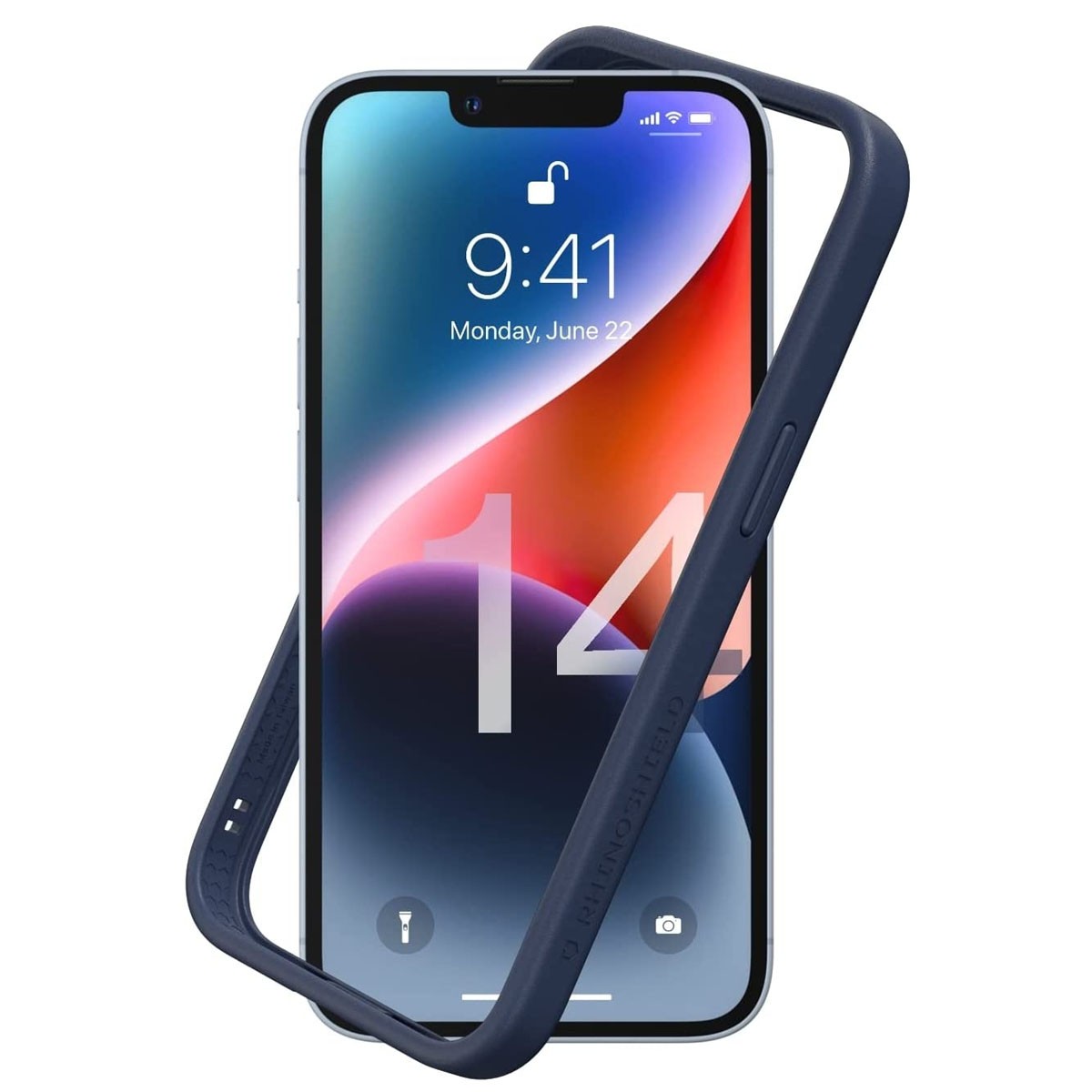 Coque iPhone 14 Plus Rhinoshield Mod NX bleu évite les bris d'écran - 3