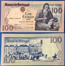 Portugal 1981-Feb-24 100 Escudos P-178b Sign Type 1 aUNC - US-Seller