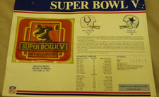 NFL Super Bowl V 5 Patch COLTS vs COWBOYS Orange Bowl Miami 1971
