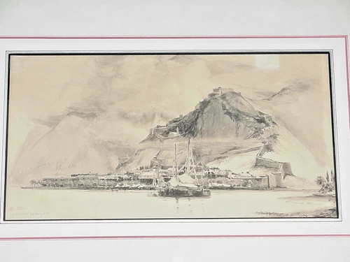 RARE CHARLES WYLLIE ORIGINAL FOR “CATTARO & MONTENEGRO MOUNTAINS” PUBLISHED 1890