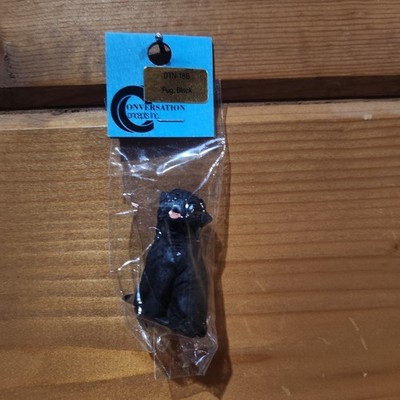 Conversation Concepts Black Pug 2-3'' Mini Dollhouse Figurine DTN-18B