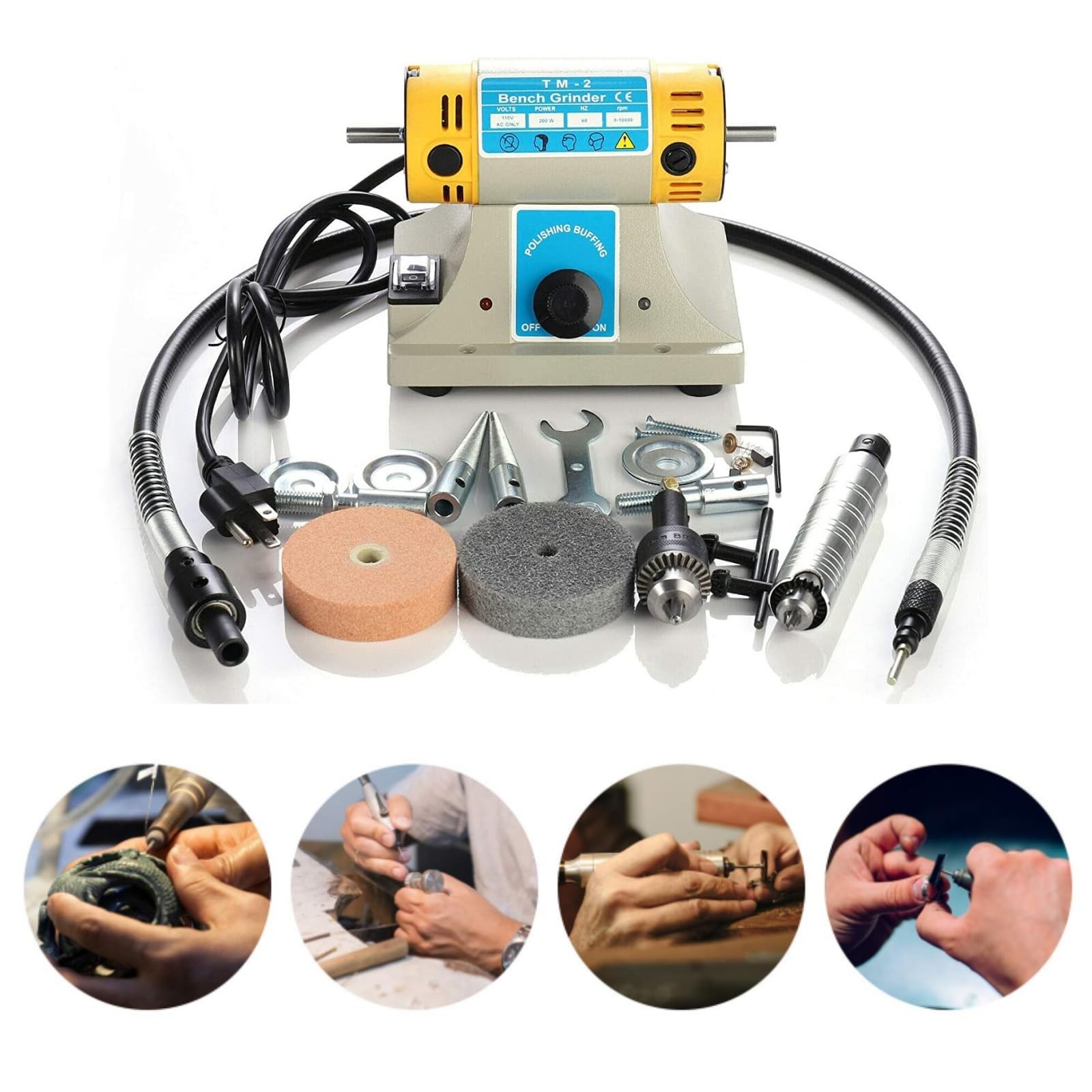 Trasforma i tuoi Hobby con Yapasopu Lucidatrice Banco 350W 10k RPM