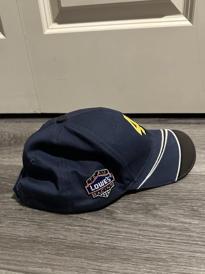 Gorra de béisbol azul ajustable Team Lowes Racing #48 Jimmie Johnson Nascar Foto 4 de 4