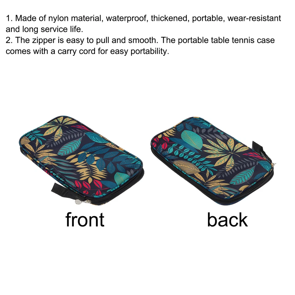 Funda protectora para raqueta de tenis de mesa de 11"x7", bolsa de transporte de pádel de tenis de mesa, azul Foto 3 de 4