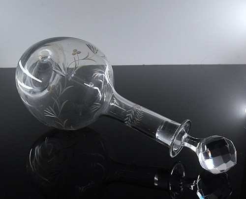 ART DECO GRAND CARAFE A VIN CRISTAL TAILLE ET GRAVE EN AIGUILLE MEISENTHAL - Bild 15 von 19