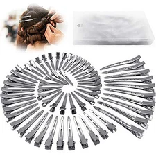 HiJeaton 60Pcs Metal Duck Billed Hair Clips for Women Styling 60pcs Mixed