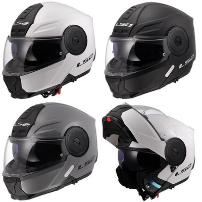 LS2 FF902 Scope II Plain Motorradhelm Klapphelm ECE 22.06 zugelassen