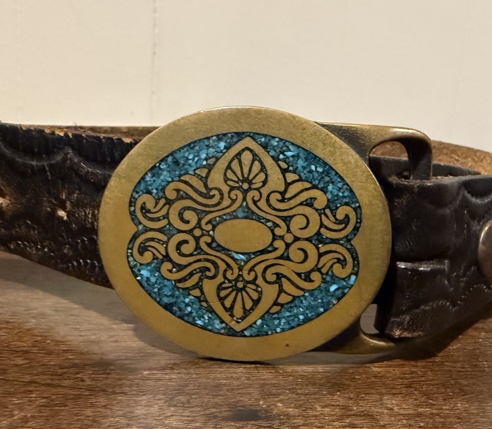 1978 Tech Ether Guild "Brocade" Solid Brass Weste… - image 2
