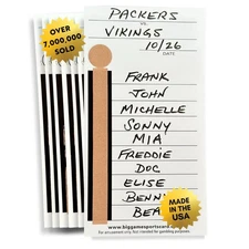 10 Line Football Sports Strip Cards - 100 Cards with Different Number Sequenc...