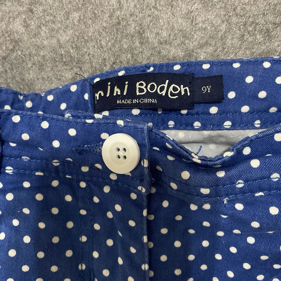 Mini Boden Polka Dot Jeans Girls Sz 9 Years Red Blue - BUNDLE OF 2 - Image 3 of 4