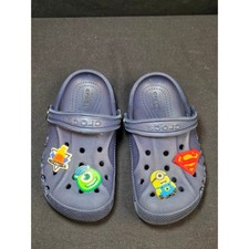Crocs Kids Navy Blue Baya Clog Shoes w/ Jibbitz Charms Size C10 Minions Superman