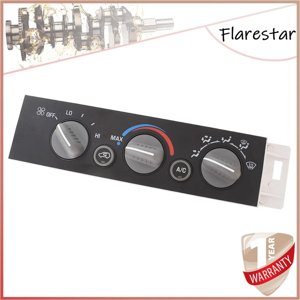 Panel de control del calentador de CA apto para GMC K1500 K2500 Suburban 1996-1999 16238895 Foto 3 de 4