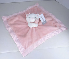 Carters Sleeping Kitty Cat Lovey Security Blanket Plush White Pink 67869 NWT