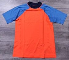 Lands End Rash Guard Boys X-Large 14-16 HUSKY Orange Blue Swim Shirt Kids