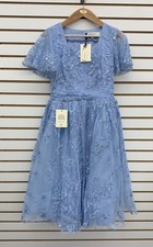 NEW NWT Jessakae Elsa Blue Tulle  Sequin Princess Prom Formal Dress Sz L
