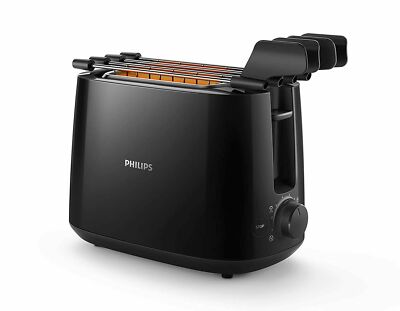 Philips Toaster 8 Browning Settings Integrated Bun Rack Auto Shut-Off Protection