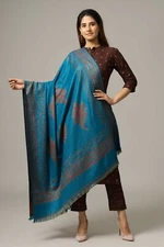 Kashmiri Indian Wool Winter Woolen Wrap Shawl Scarf Stole Poncho Pashmina Throw