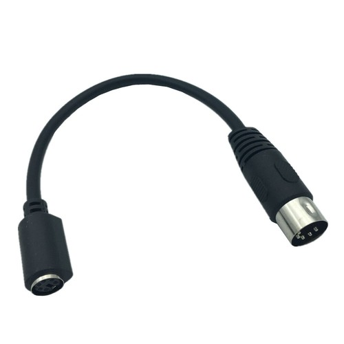 Black 5-pin Male To 6-hole Female Mouse Adapter Cable For PS2 Keyboards 15CM - Afbeelding 2 van 5
