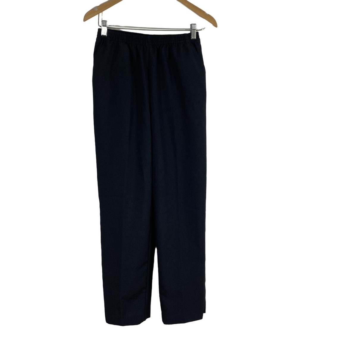 Sara Morgan Womens Black Elastic Waist Casual Straight Leg Pull On Pants  Size 10 | eBay