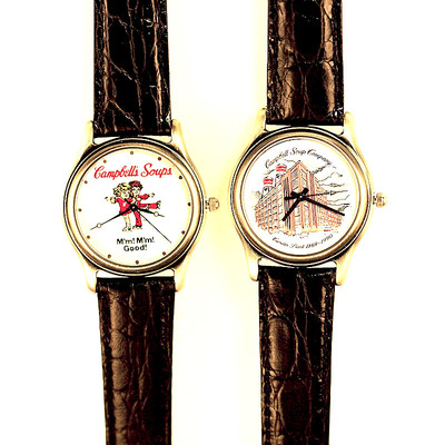 2 Campbells Soup Fossil Extremely Rare Early 1990's P/R Watches