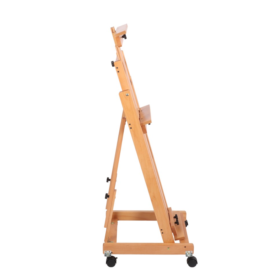 Movable Studio Easel Artist Painting Stand Beech Wood H-Frame Heavy ...