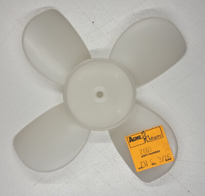 5 Inch Diameter Plastic Fan Blade/Propeller – 3/16" Bore, Clockwise (CW) Rotation