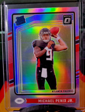 Michael Penix Jr Optic Holo Rated Rookie Silver Atlanta Falcons Donruss 1 Card