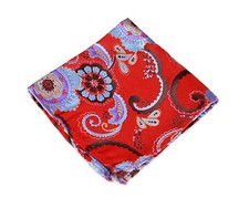 Lord R Colton Masterworks Pocket Square - Red Blood Flower - 75 Retail New