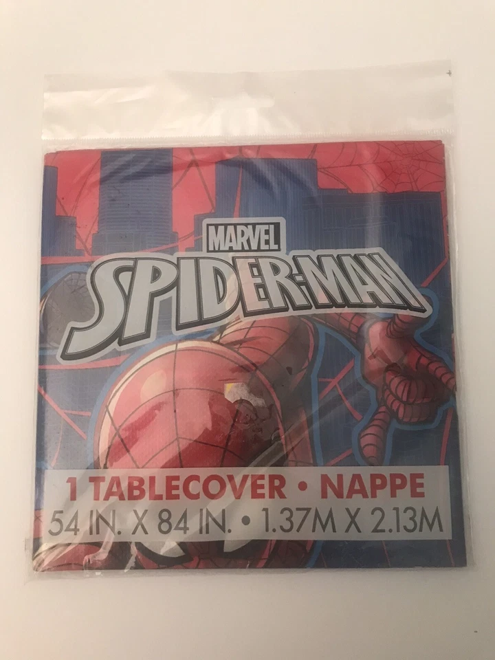 (Lote de 2) Mantel Plástico MARVEL SPIDER-MAN Azul y Rojo Talla 54x84 NUEVO Foto 4 de 4