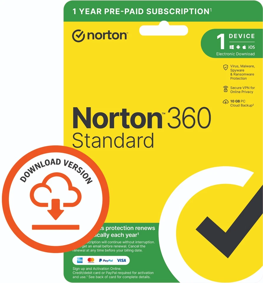NORTON 360 2025 ANTIVIRUS STANDARD DELUXE PREMIUM 1PC, 3PC, 5PC, 10PC 1 YR EU UK - Image 3 of 4