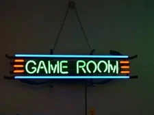 Game Room Beer Bar 24" Neon Sign Lamp Light Hanging Nightlight Man Cave EY 