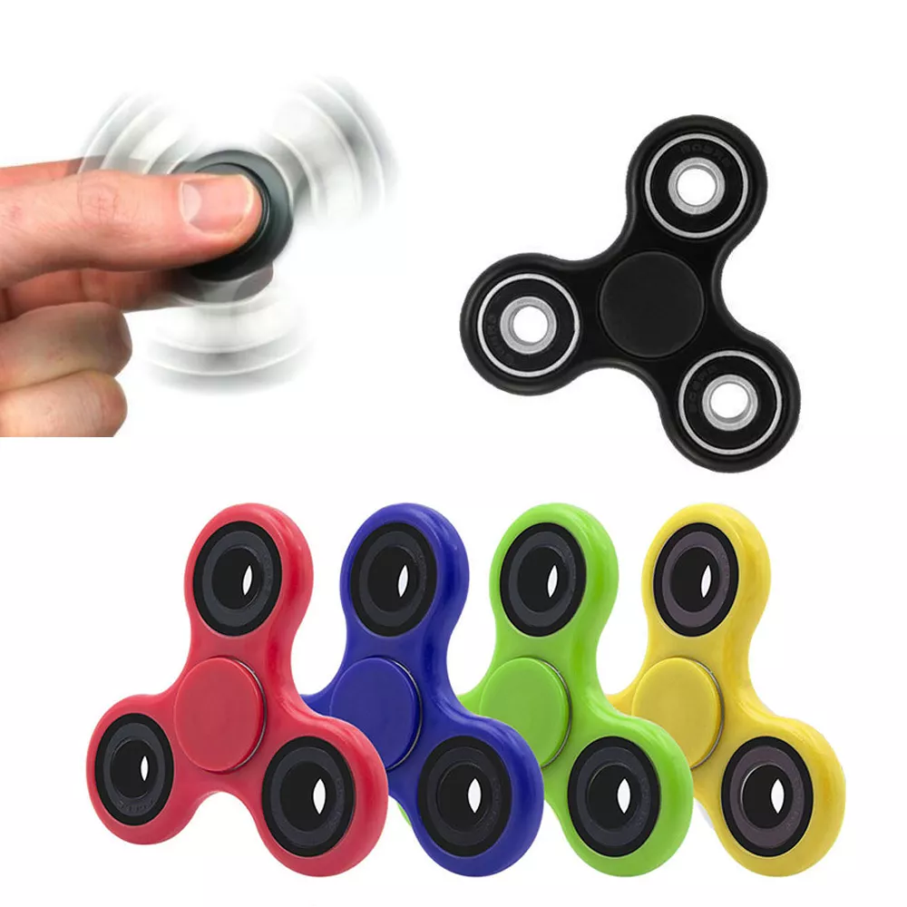 5 x Hand Spinner Tri Fidget Spinner Ceramic EDC Focus Toy Kids/Adult 5-Color