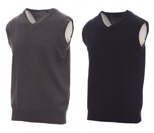 taglie forti uomo maglia maglioncino lana gilet smanicato scollo V S - 4XL  | eBay