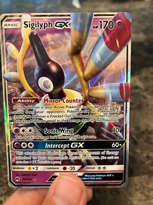 Sigilyph GX 98/214 Lost Thunder Ultra Rare Holo Pokemon Card NM