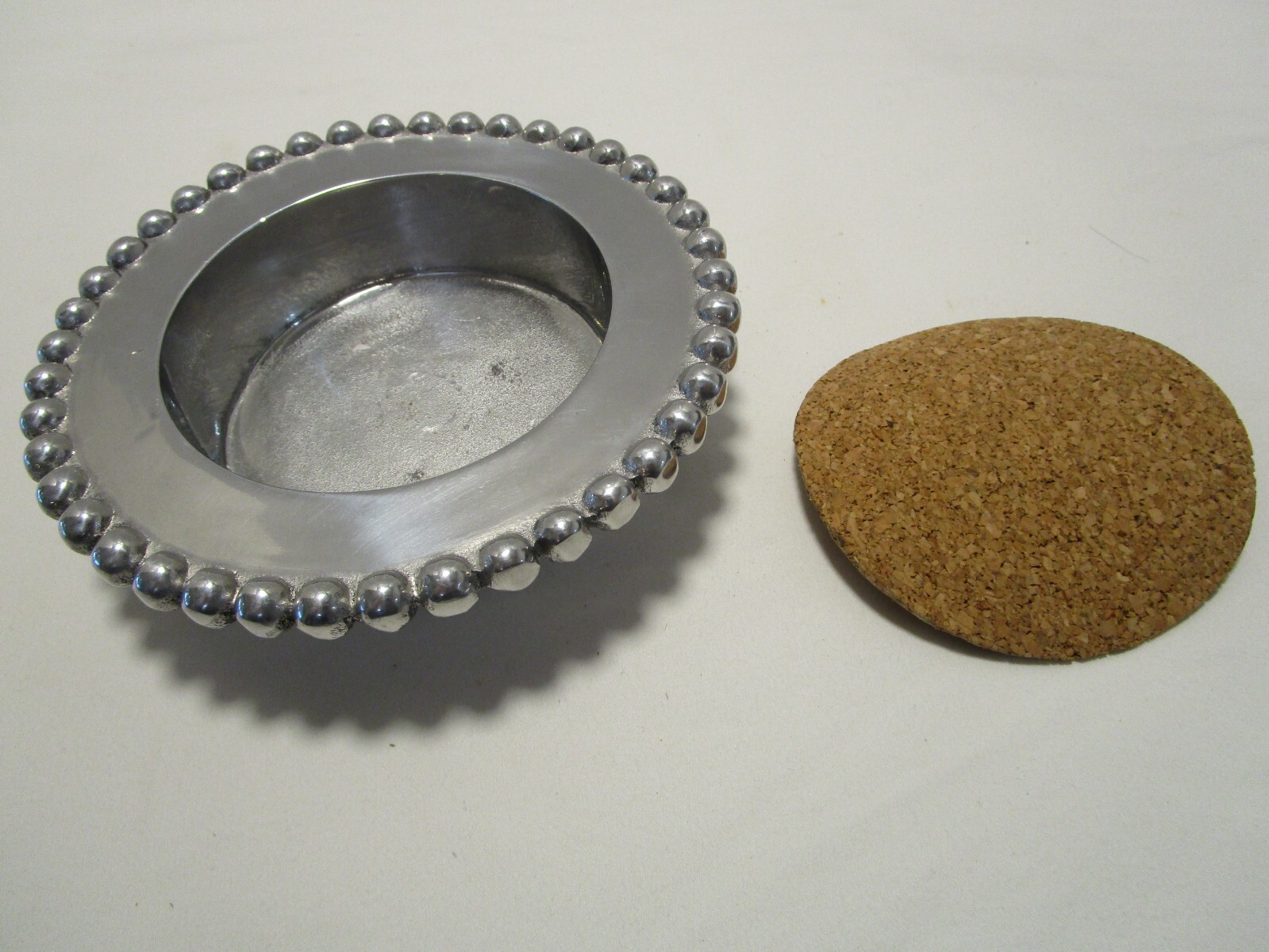 MARIPOSA Brilliant Pearled Beaded  Wine bottle holder cork liner 6.50" W 1997