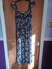 New Look Size Large Blue Floral Maxi Dress