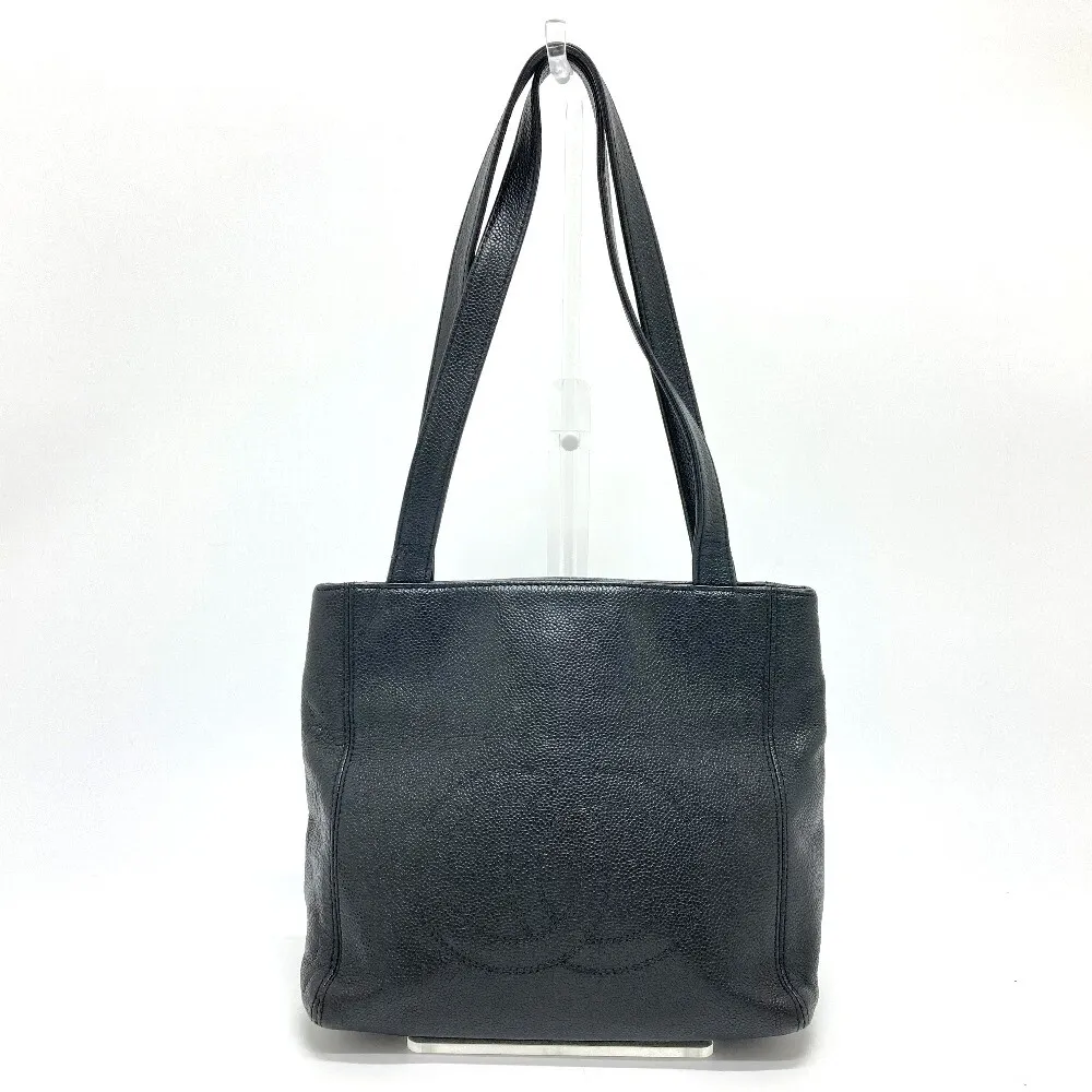 CHANEL Tote Bag Caviar Leather Black