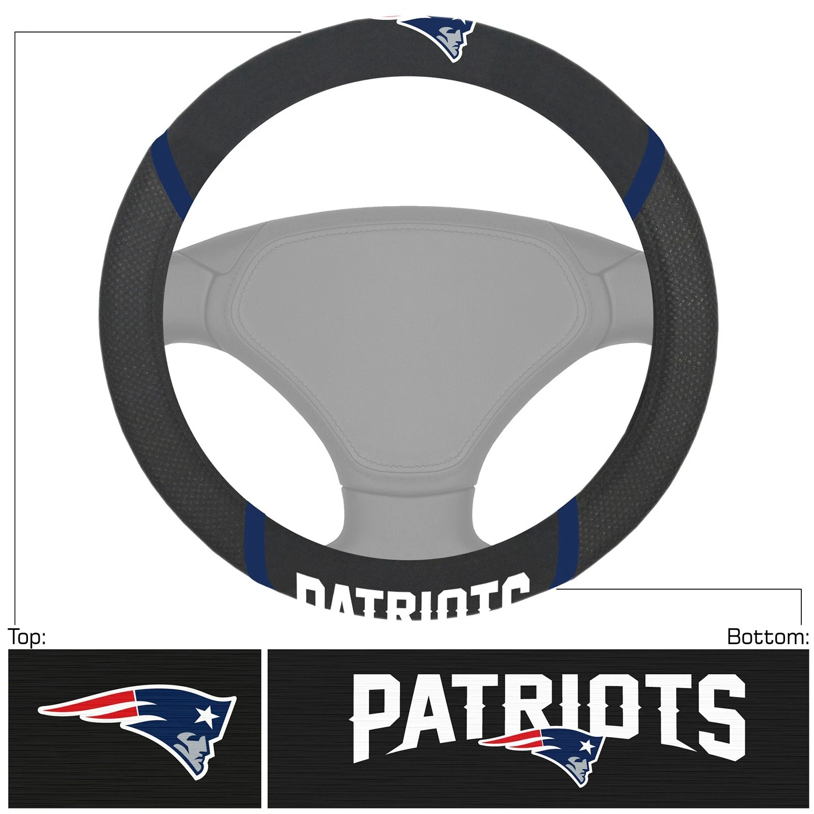 NEW ENGLAND STEERING WHEEL COVER