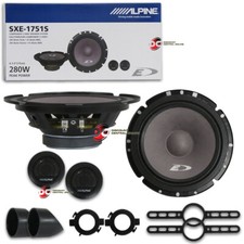 New Alpine 6.5" 2-way Car Audio Shallow Mount Component Speaker System Pair