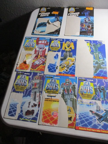 Tonka Vintage GoBots CARDBACKs Transformers 8 Lot 1983 84 85