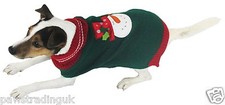 Good Boy Pet Dog Christmas Xmas Winter Jumper Sweater Puppy Snowman Small Dogs