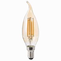 Xavax Led-Filament, E14, 400Lm, Windstoß-Kerze, Warmweiß (112841)